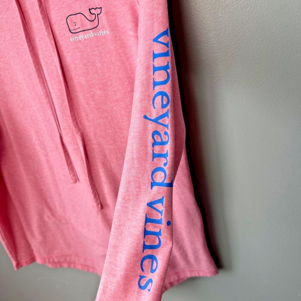 Vineyard Vines Edgartown Long Sleeve Hooded Tshirt Womens XS Pink - Picture 3 of 4